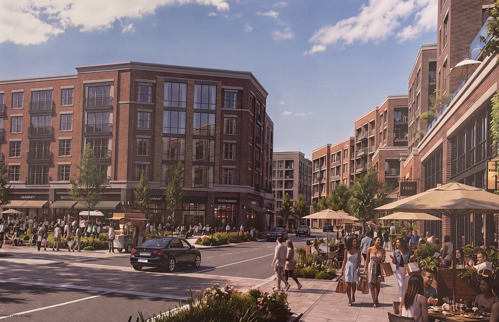 Rendering of the interior street